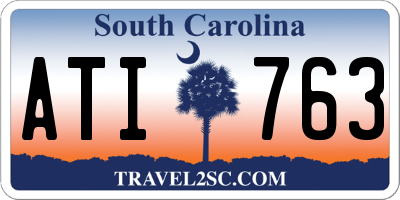 SC license plate ATI763