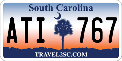 SC license plate ATI767