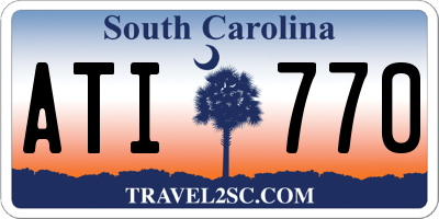 SC license plate ATI770