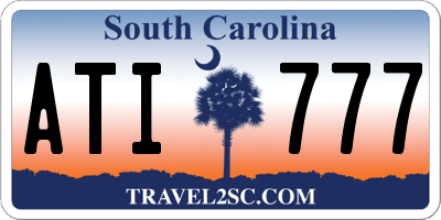 SC license plate ATI777