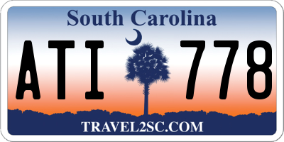SC license plate ATI778
