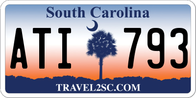 SC license plate ATI793
