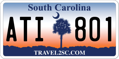 SC license plate ATI801
