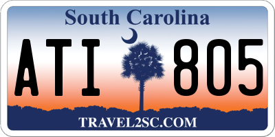 SC license plate ATI805