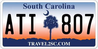 SC license plate ATI807