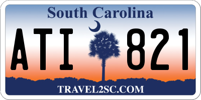 SC license plate ATI821