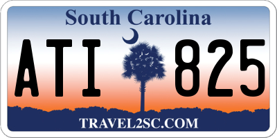 SC license plate ATI825
