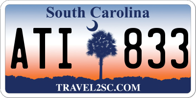 SC license plate ATI833