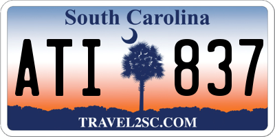SC license plate ATI837
