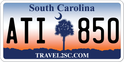 SC license plate ATI850