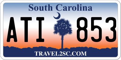 SC license plate ATI853