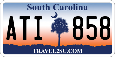 SC license plate ATI858