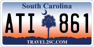 SC license plate ATI861