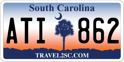 SC license plate ATI862