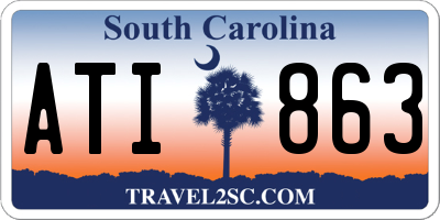 SC license plate ATI863