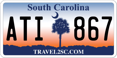 SC license plate ATI867