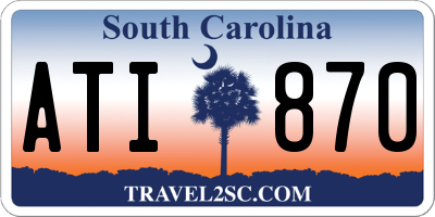 SC license plate ATI870