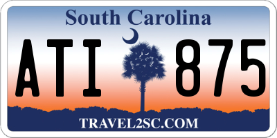 SC license plate ATI875