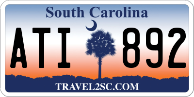 SC license plate ATI892