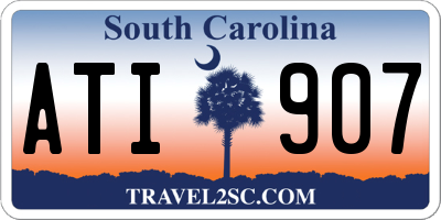 SC license plate ATI907