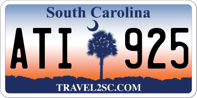 SC license plate ATI925