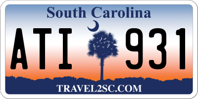 SC license plate ATI931
