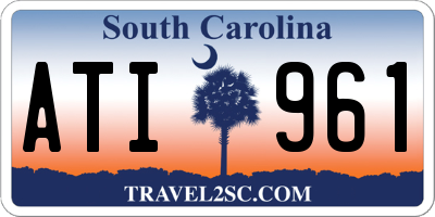 SC license plate ATI961