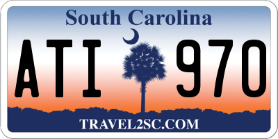 SC license plate ATI970