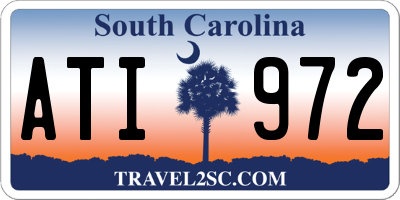 SC license plate ATI972