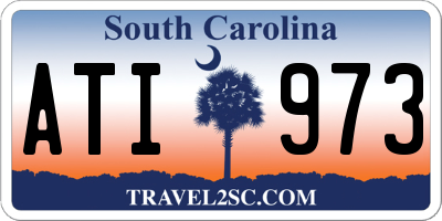 SC license plate ATI973