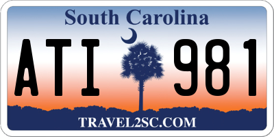 SC license plate ATI981