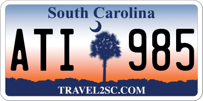 SC license plate ATI985