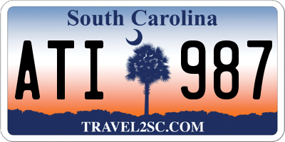 SC license plate ATI987
