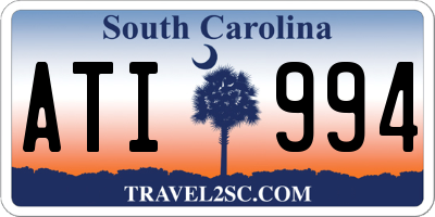 SC license plate ATI994
