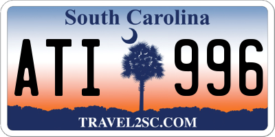 SC license plate ATI996