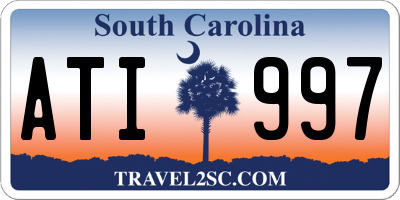 SC license plate ATI997