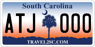 SC license plate ATJ000