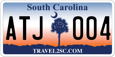 SC license plate ATJ004