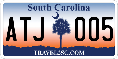 SC license plate ATJ005