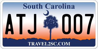 SC license plate ATJ007