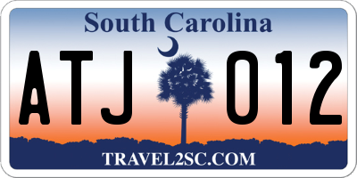 SC license plate ATJ012
