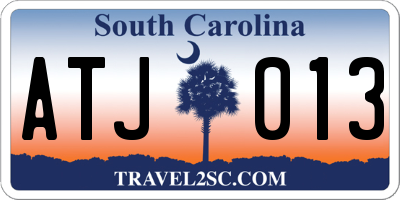 SC license plate ATJ013
