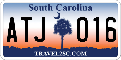 SC license plate ATJ016