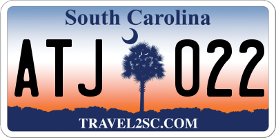 SC license plate ATJ022