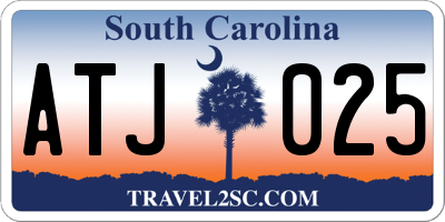 SC license plate ATJ025