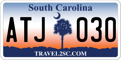 SC license plate ATJ030