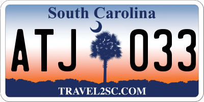 SC license plate ATJ033