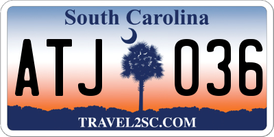 SC license plate ATJ036