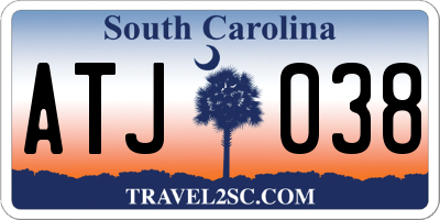 SC license plate ATJ038