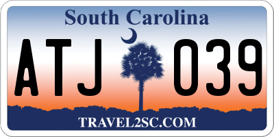 SC license plate ATJ039